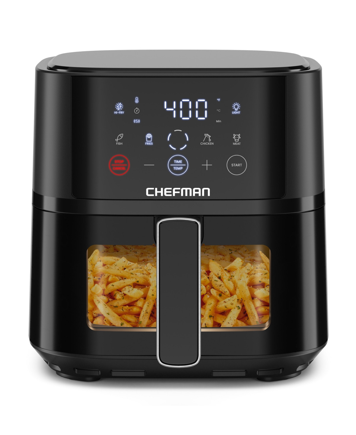 Chefman Turbofry Touch 4 Qt. Easy-View Air Fryer - Black | Macy's
