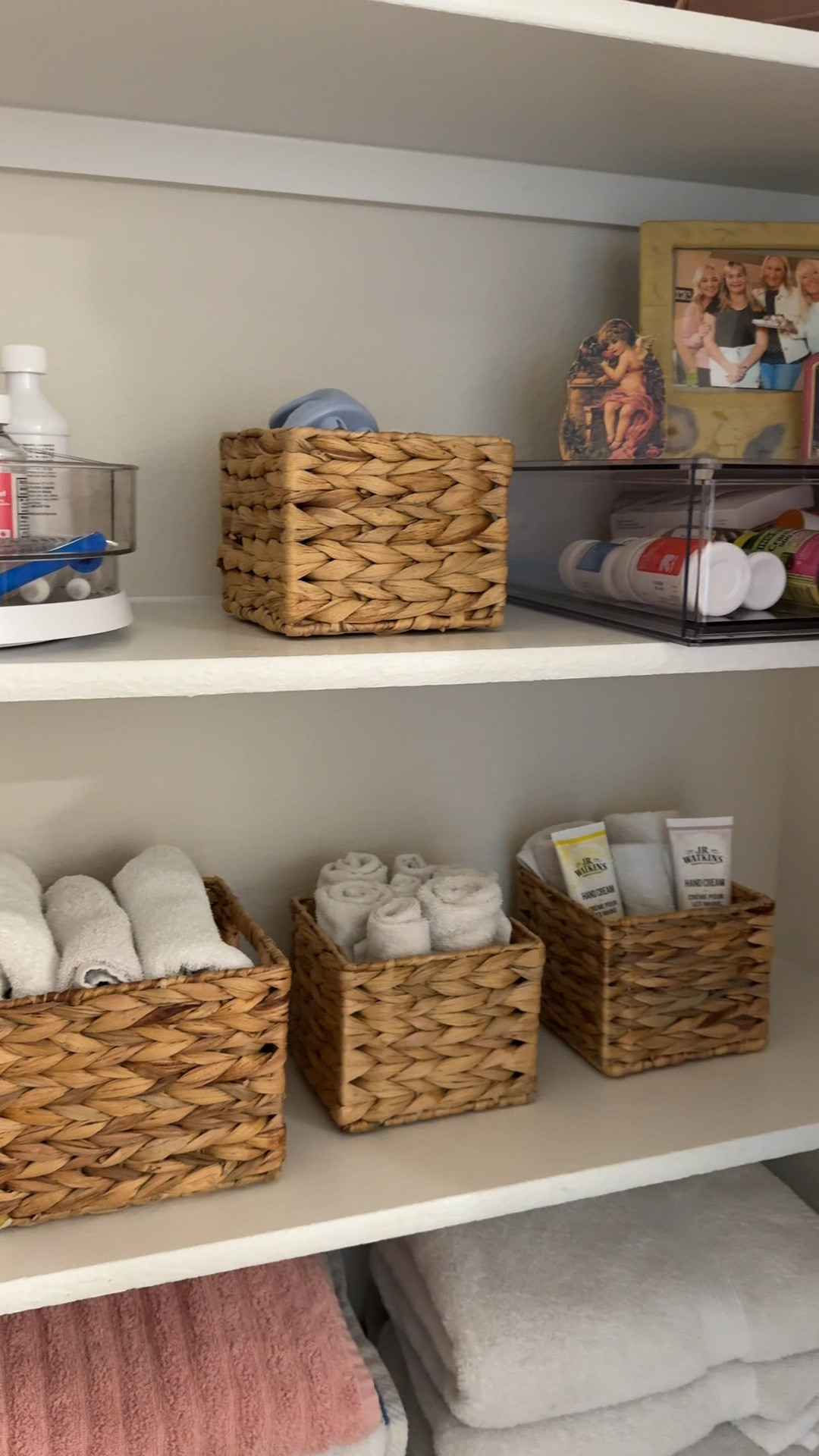 #springreset #organizedhome #cozycorners #springcleaning 
My bathroom shelves have been a cluttered mess… and sometimes you just need a couple cute baskets to make yourself feel better 🤪🧺✨

#LTKgrwm #LTKmomlife #LTKHome