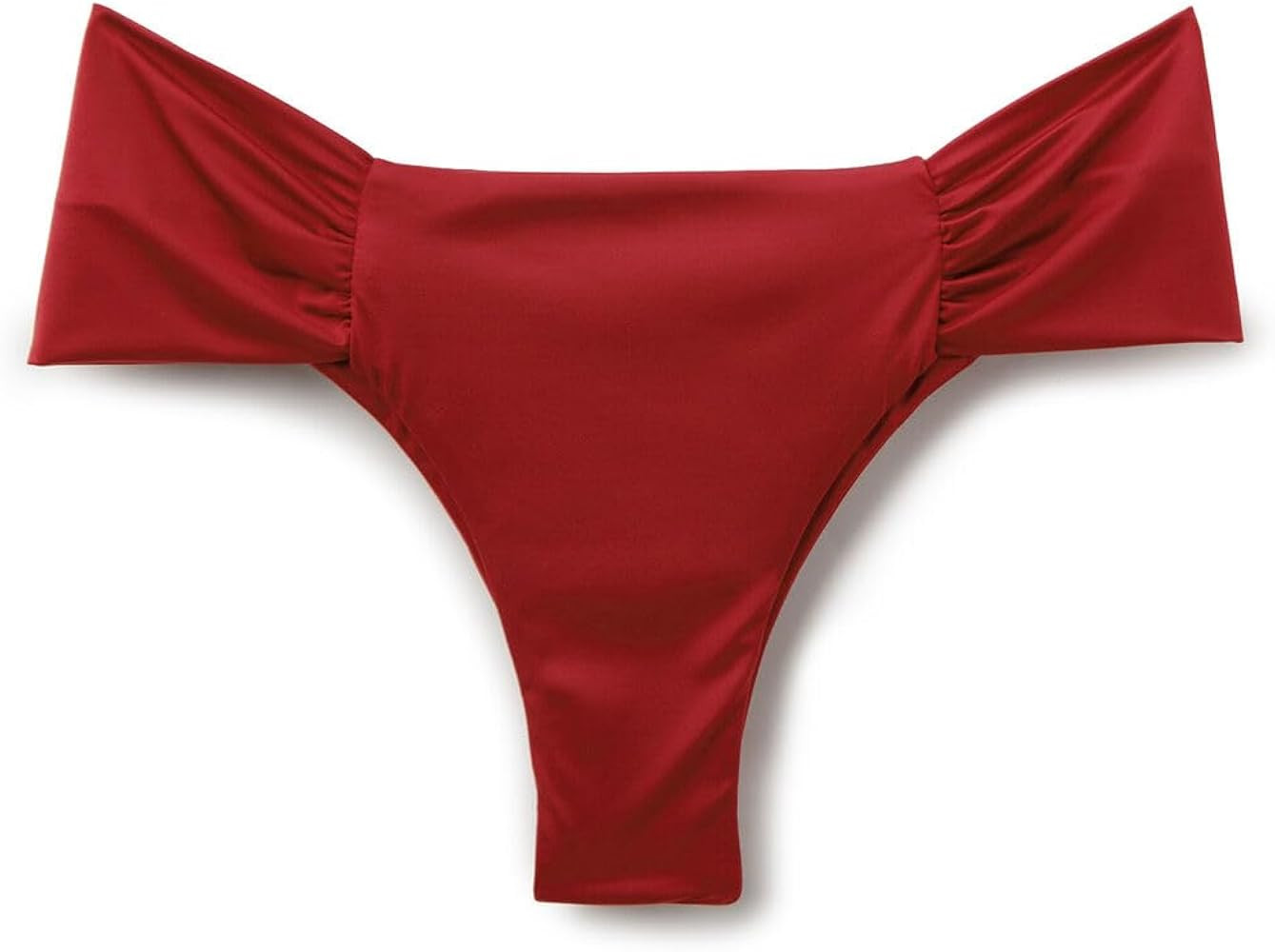 CALZEDONIA Woman's Draped Brazilian Swimsuit Bottom Shiny Satin | Amazon (US)