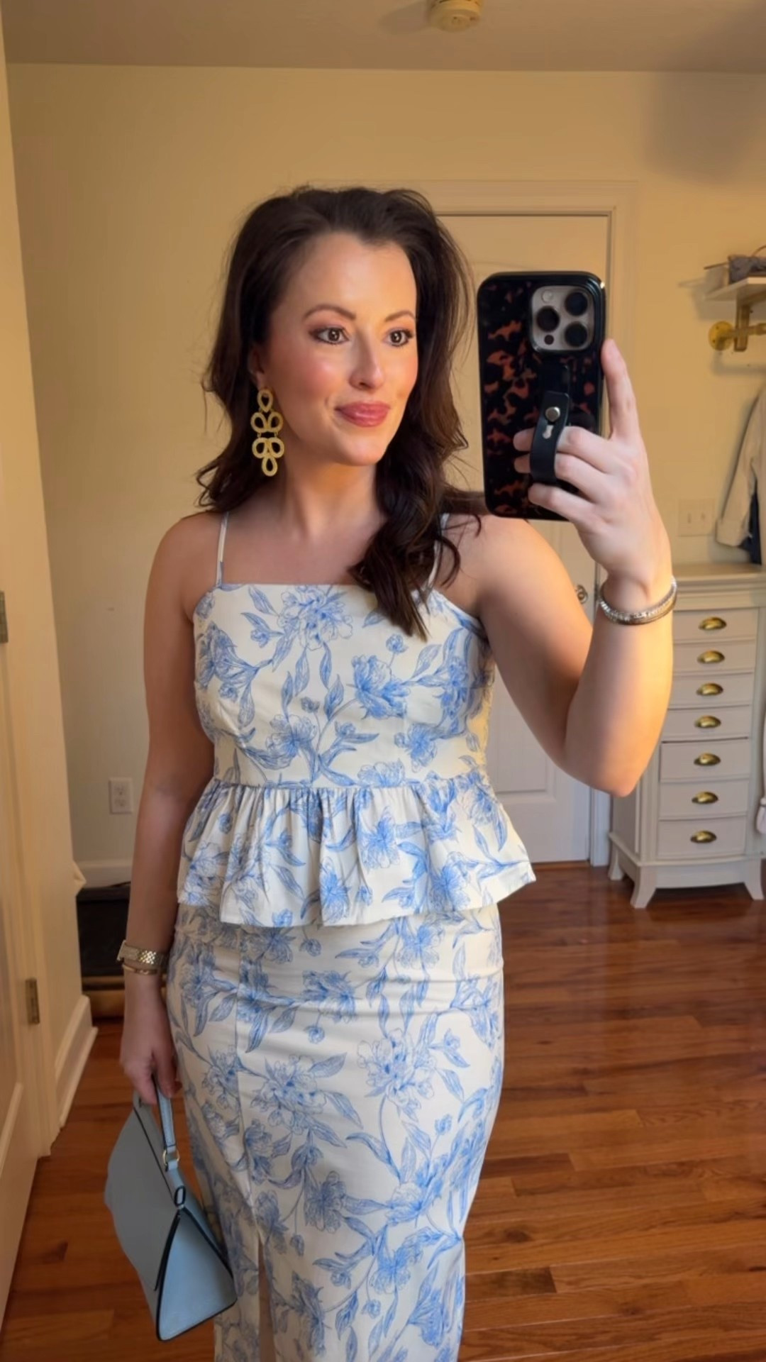 The most perfect blue + white floral two piece set from Target for Easter, the Derby, Bridal Showers - all the Spring events! 

I’m wearing a S top and Size 4 skirt 

#LTKPetite #LTKWatchNow #LTKSeasonal