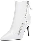 NINE WEST Women's Emette Heel Bootie, White, 7.5 | Amazon (US)