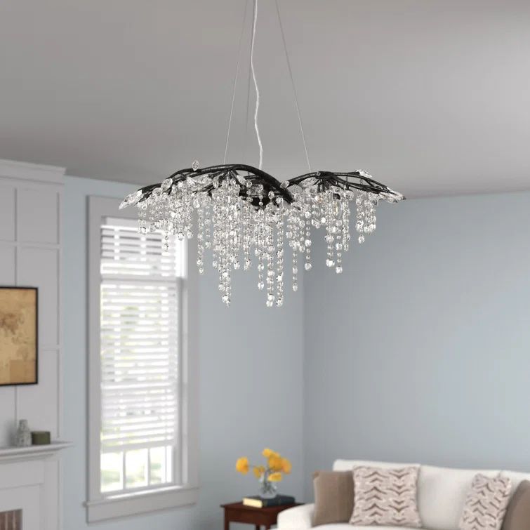 Montriel 6 - Light Unique / Statement Tiered Chandelier with Crystal Accents | Wayfair Professional