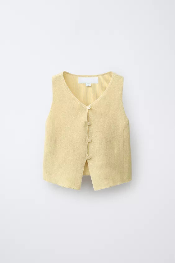 KNIT TOP WITH BUTTONS | Zara US