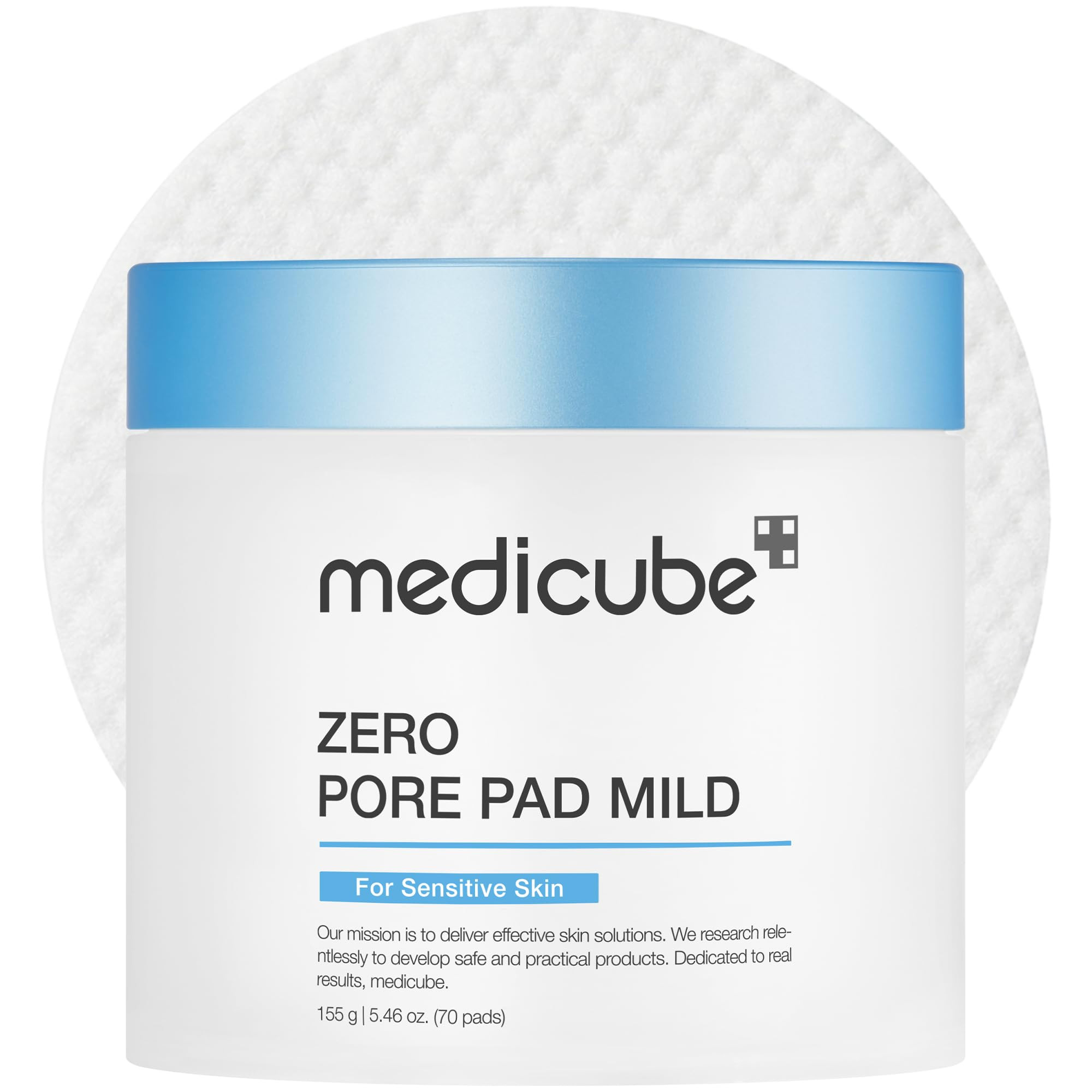 Medicube Zero Pore Pads Mild 2.0 (70 Pads) - Gentle Calming Toner Pads for Exfoliation, Minimizing Pores, and Blackhead Removal with PHA - Ideal for All Skin Types - Korean Skin Care | Amazon (US)