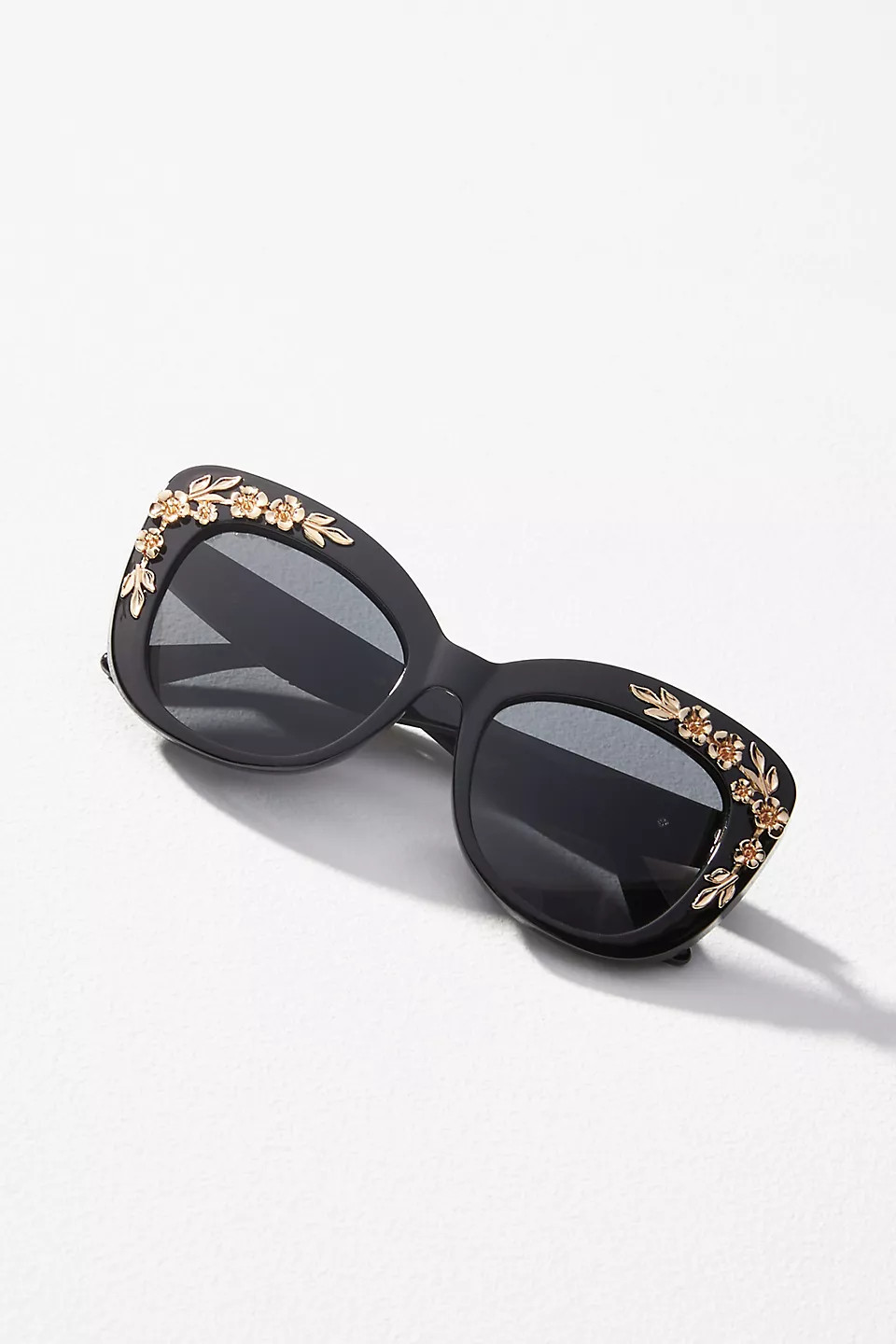 Floral-Trimmed Cat-Eye Sunglasses | Anthropologie (US)
