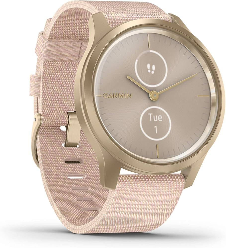 Garmin vivomove Style, Hybrid Smartwatch with Real Watch Hands and Hidden Color Touchscreen Displ... | Amazon (US)