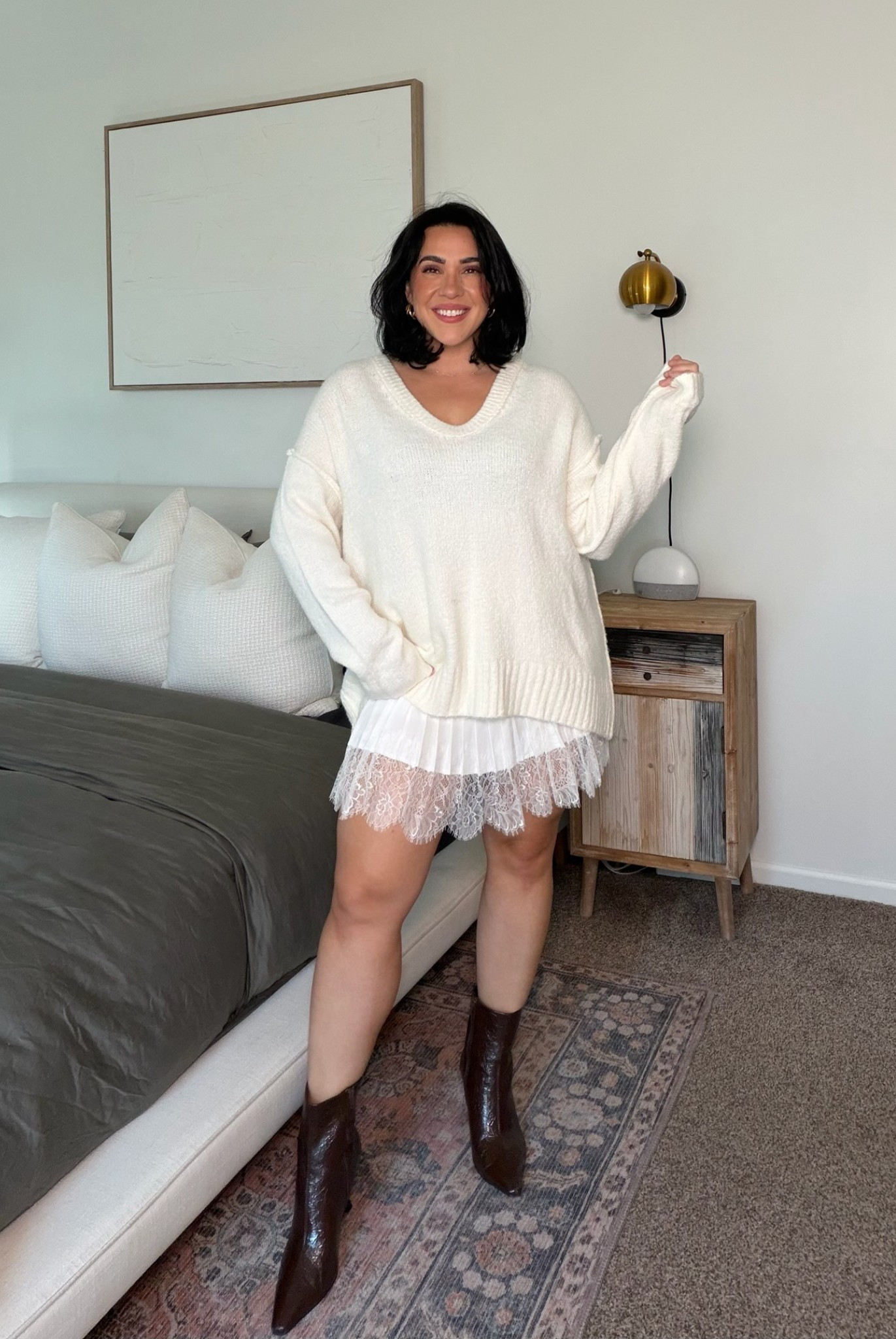 All white Amazon winter date night or holiday look! Love the peak of lace, so chic & comfy at the same time! 

Size L 

#LTKFindsUnder50 #LTKHoliday #LTKSeasonal