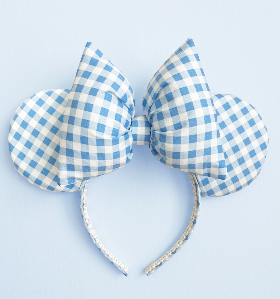Minnie Ears Blue Gingham Ears Summer Minnie Ears Easter Mouse Ear Cinderella Minnie Ears Alice Mi... | Etsy (US)