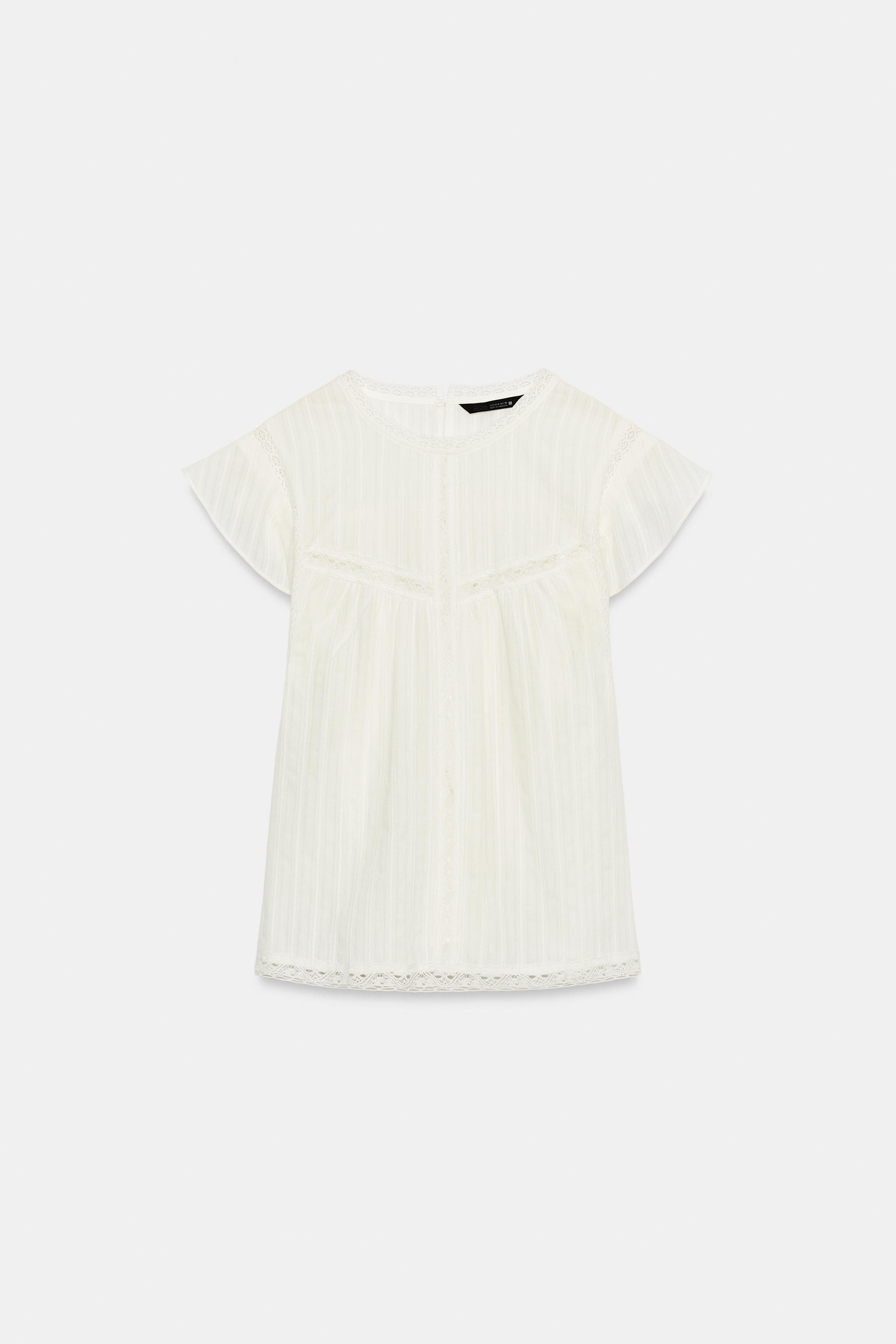 ROMANTIC LADDER-TRIM TOP | Zara UK