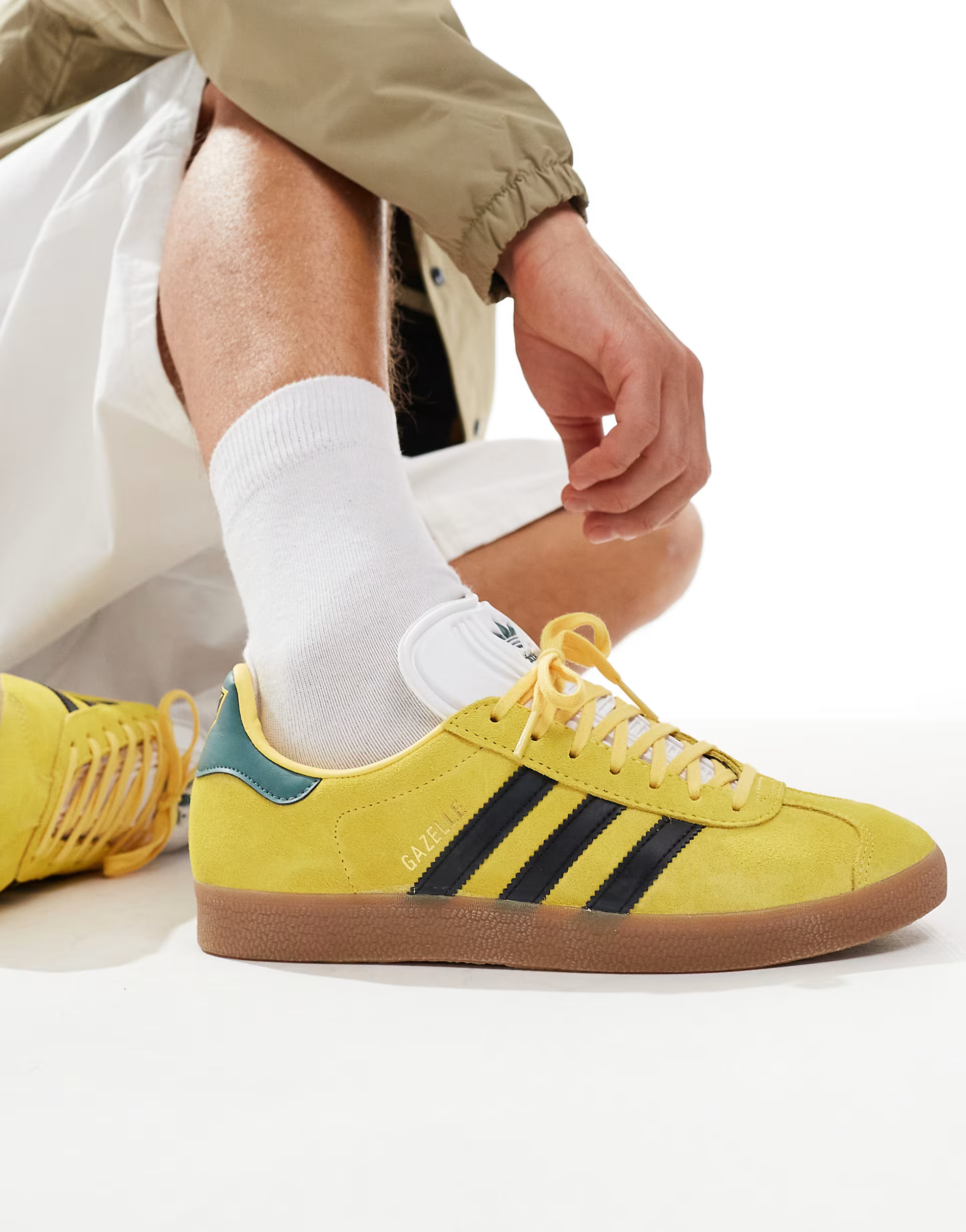 adidas Originals Gazelle x Jamaica trainers in yellow and black | ASOS (Global)