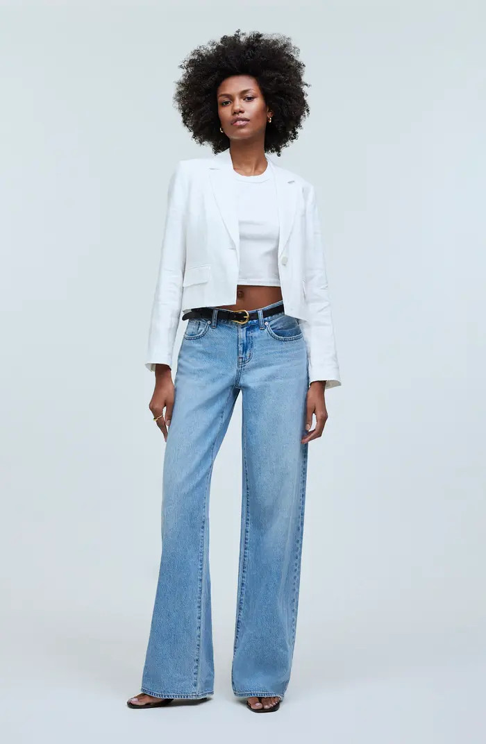 Crop Linen Blazer | Nordstrom