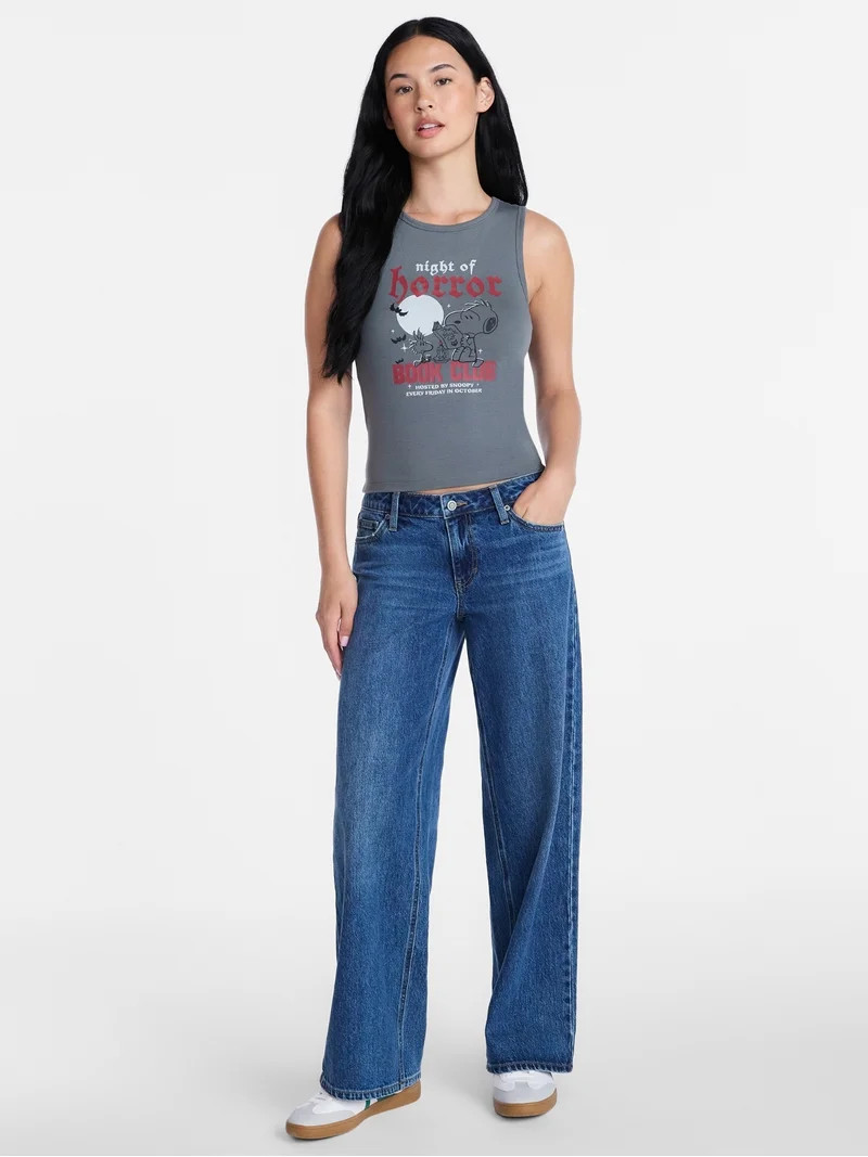 Peanuts Women's and Women's Plus Size Snoopy Horror Book Club Sleep Tank Top, Sizes XS-3X | Walmart (US)