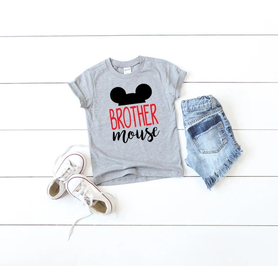 Brother Mouse Shirt // Mama Mouse Brother Mouse Matching Shirt Set // Mommy And Me Shirt Set // M... | Etsy (US)