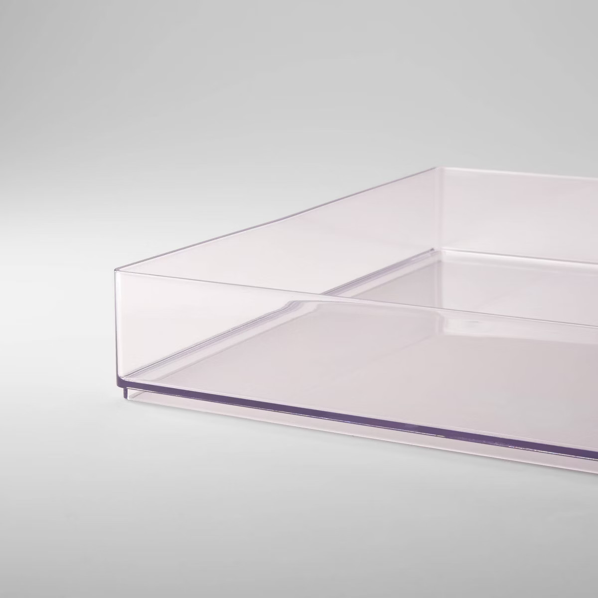12'' x 12'' x 2" All Purpose Storage Tray - Brightroom™: Clear Plastic Bathroom Organizer Tray | Target