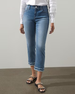Girlfriend Double Fray Indigo Crops | Chico's