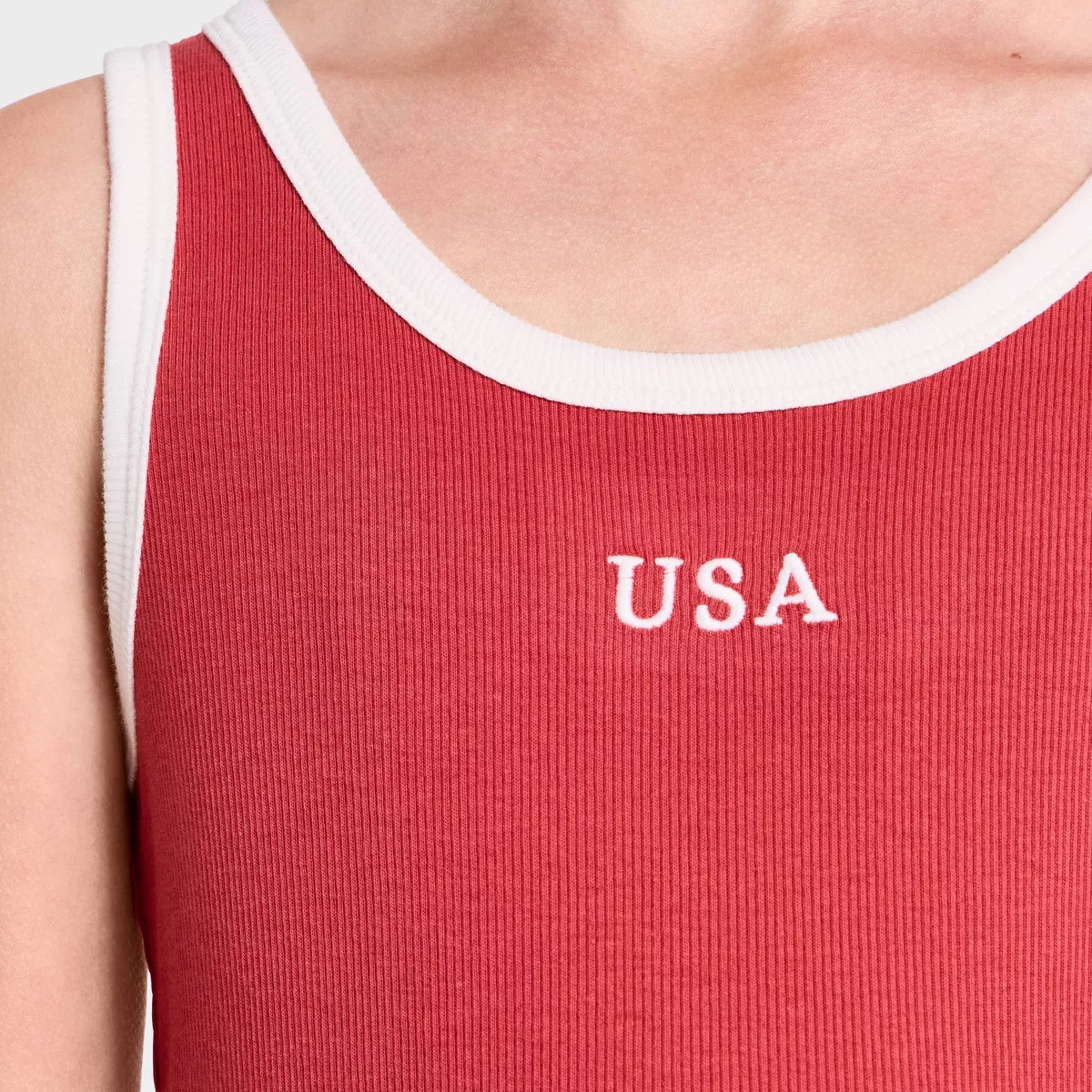 Girls' 'USA' Graphic Tank Top - Cat & Jack\u2122 Red M | Target