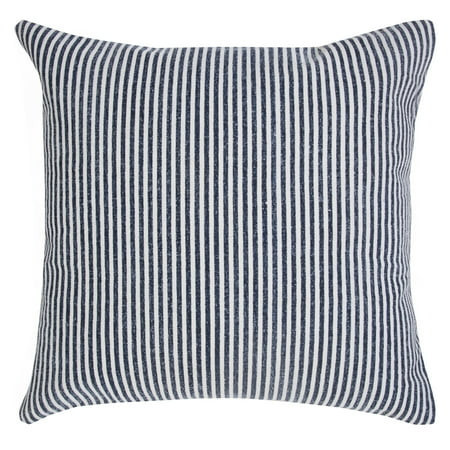 Ox Bay Hampton 20" x 20" Blue/White Striped Cotton Adult Decorative Throw Pillow | Walmart (US)