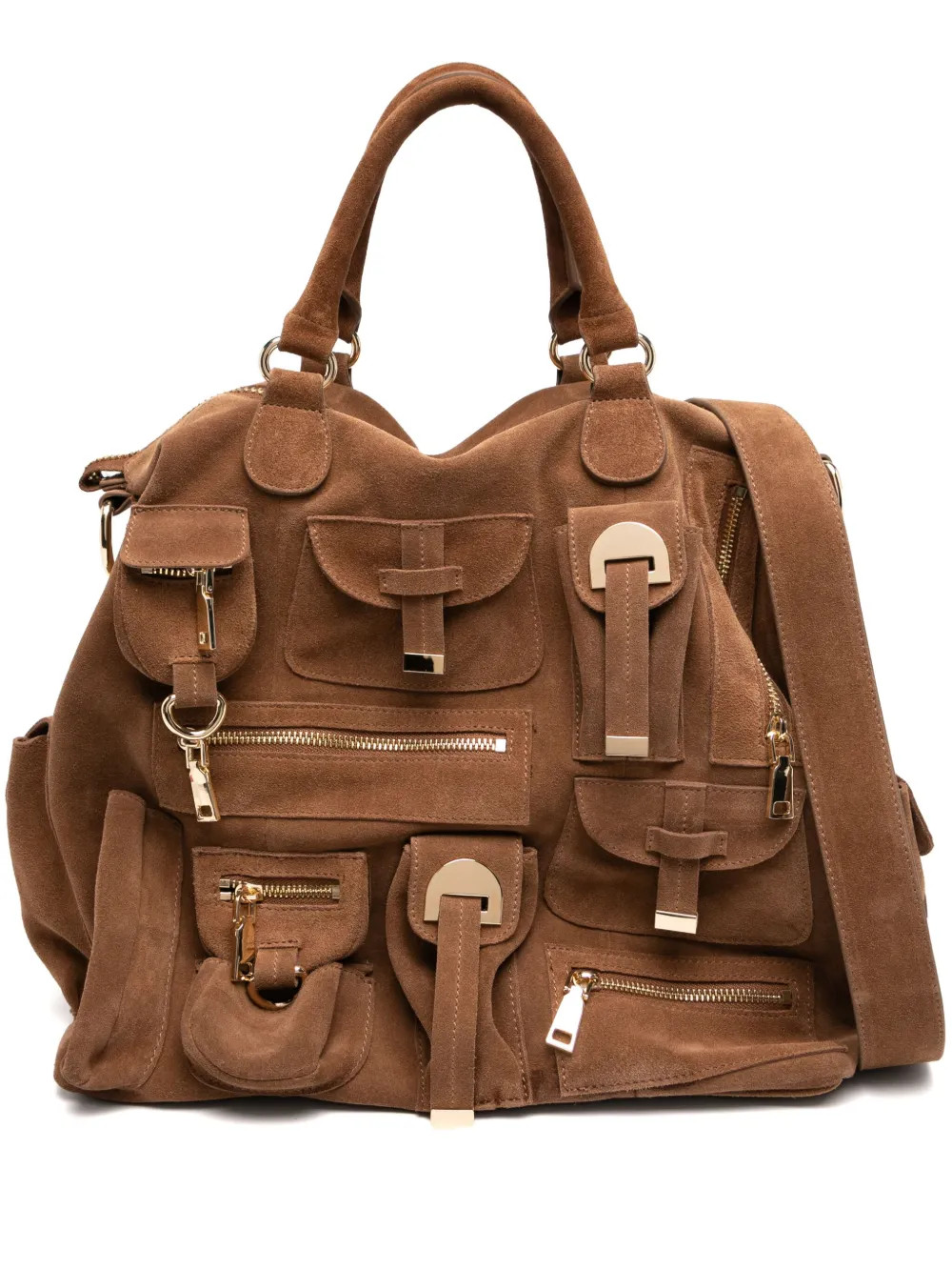 Cynthia Rowley Cargo Pocket Shoulder Bag | Brown | FARFETCH | Farfetch Global