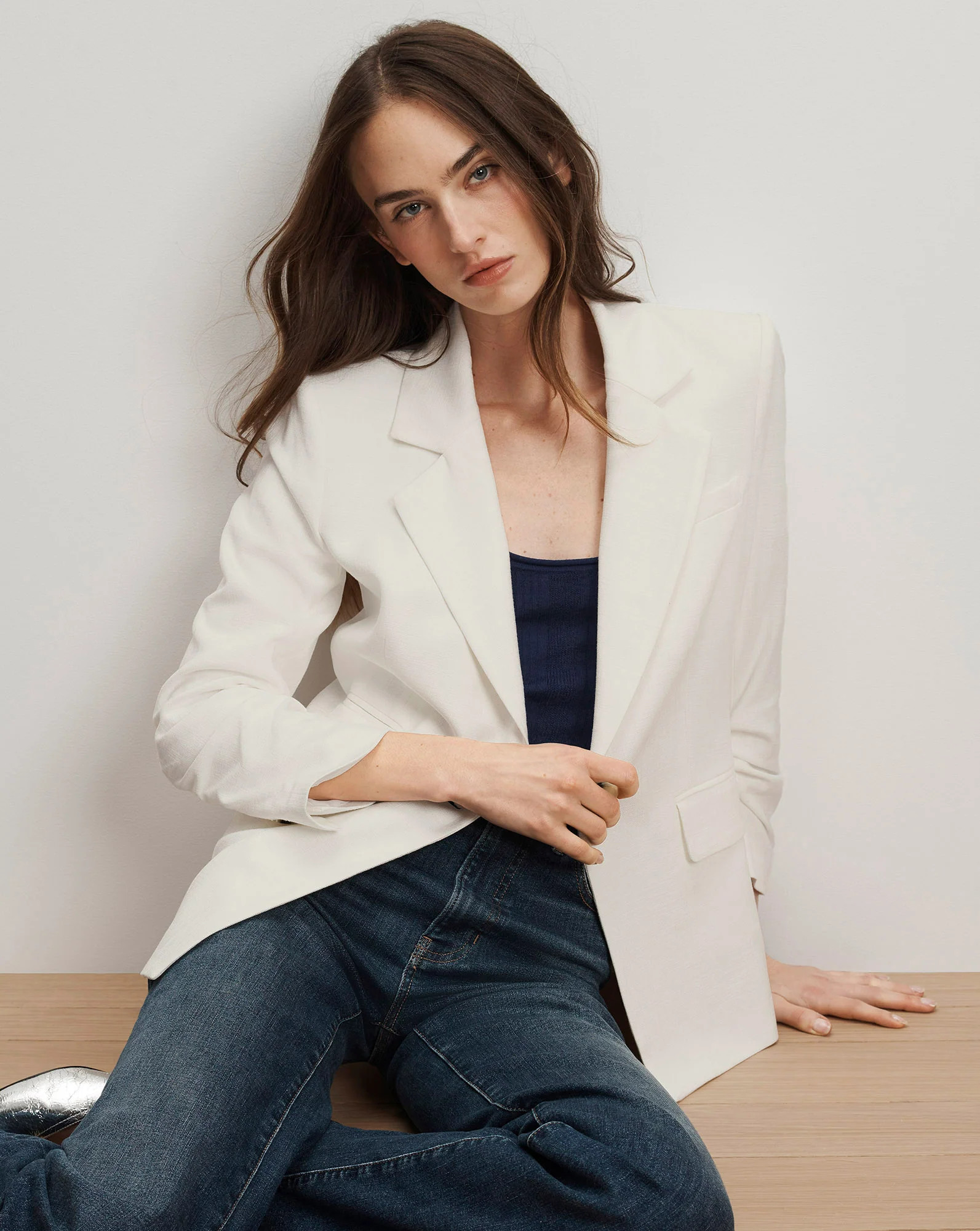 Veronica Beard Battista Dickey Jacket Dove White | Veronica Beard