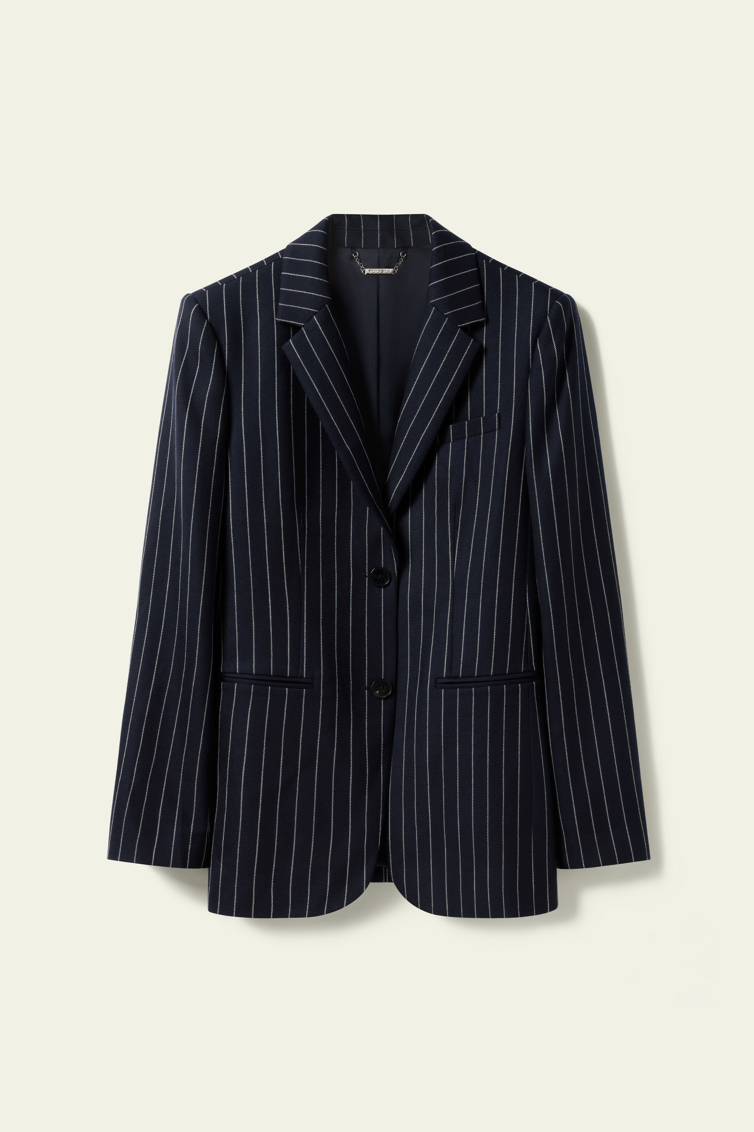 Single Breasted Striped Suit Jacket | LilySilk