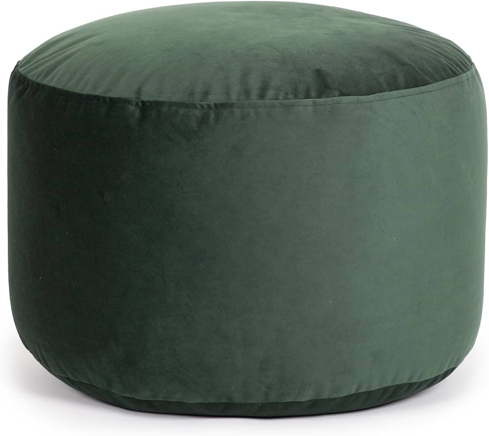 Gouchee Home Belgique Round Velvet Pouf, Foot Stool, Stuffed Ottoman Bean Bag Chair - Forest Gree... | Amazon (CA)