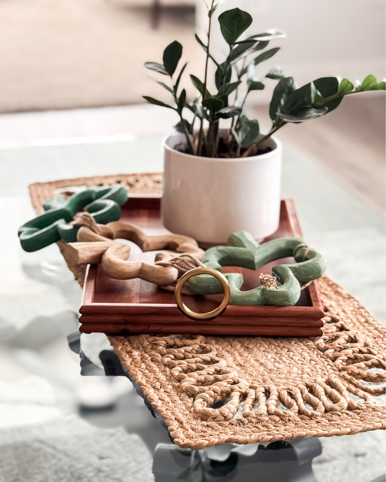 Obsessed is an understatement. I grabbed these adorable little shamrock links from a local boutique and I wish I could link them for you because they are the perfect touch of festive without being over the top. The soft green + natural wood tones are giving cozy, neutral farmhouse vibes with just the right pop of St. Patty’s charm.

If you’re decorating for St. Patrick’s Day but still want your home to feel elevated and cohesive, think muted greens, warm wood accents, woven textures, and subtle clover details. I’m linking some super cute, similar St. Patrick’s Day home finds that pair perfectly with modern farmhouse + neutral decor. Festive… but make it chic. 

St Patrick’s Day decor • neutral St Patrick’s decor • farmhouse St Patrick’s Day decorations • green home decor accents • shamrock home decor • clover decorations • spring mantel decor • seasonal tiered tray decor • modern farmhouse holiday decor • woven home decor accents • wood bead garland • subtle holiday decorating • cozy spring home decor • festive home styling ideas

#StPatricksDayDecor #NeutralHomeDecor #ModernFarmhouseStyle #SpringHomeRefresh #SeasonalDecor #FarmhouseChic #LTKHome #HomeStylingInspo #CozyHomeVibes #HolidayDecorIdeas #GreenDecor #HomeDecorFinds #SimpleSeasonal

#LTKHome #LTKSeasonal #LTKvlog