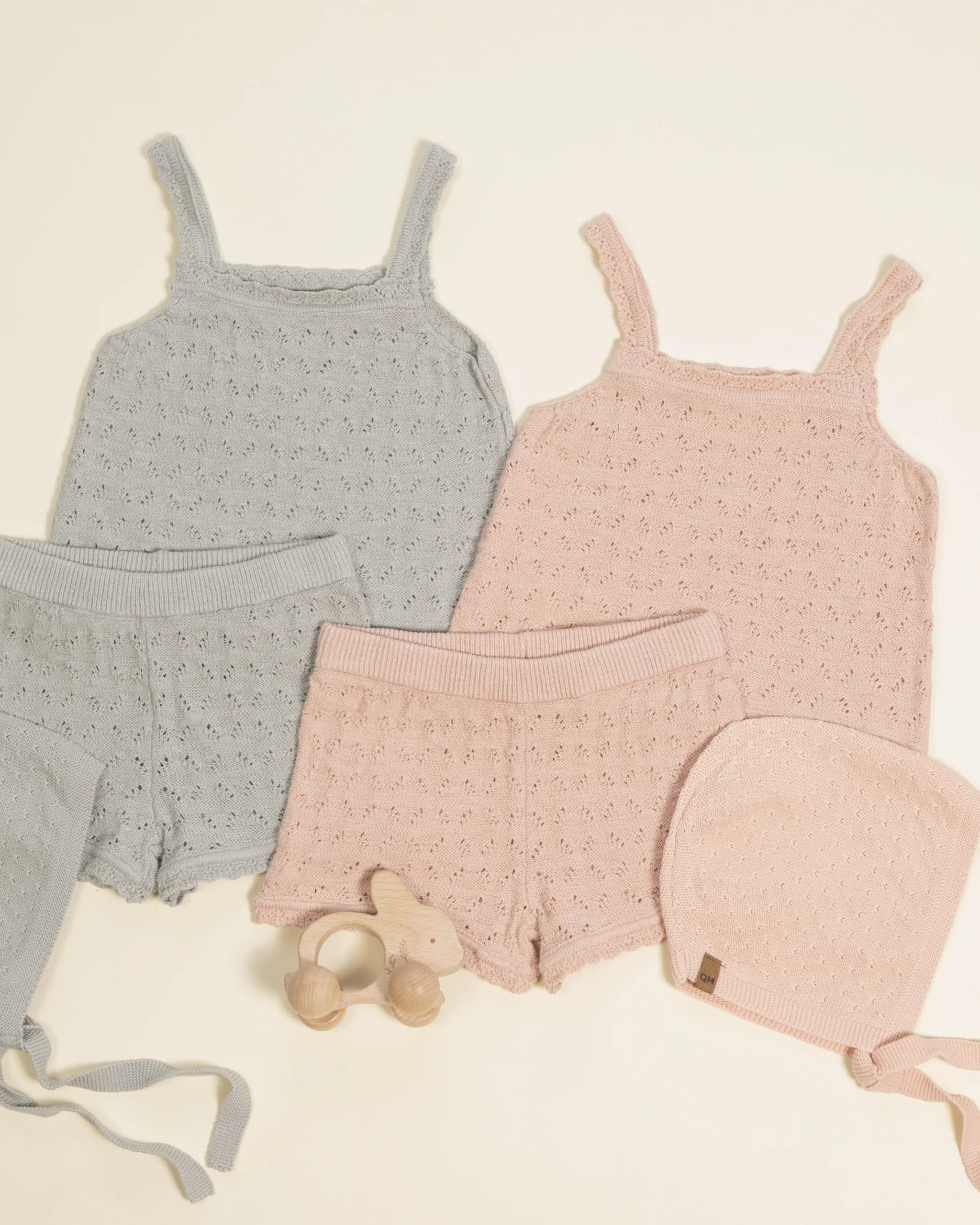 Pointelle Knit Tank + Short Set Melon | Rylee + Cru