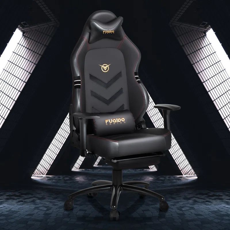 Danetta Big Tall Faux Leather Gaming Chair with Retractable Footrest | Wayfair North America