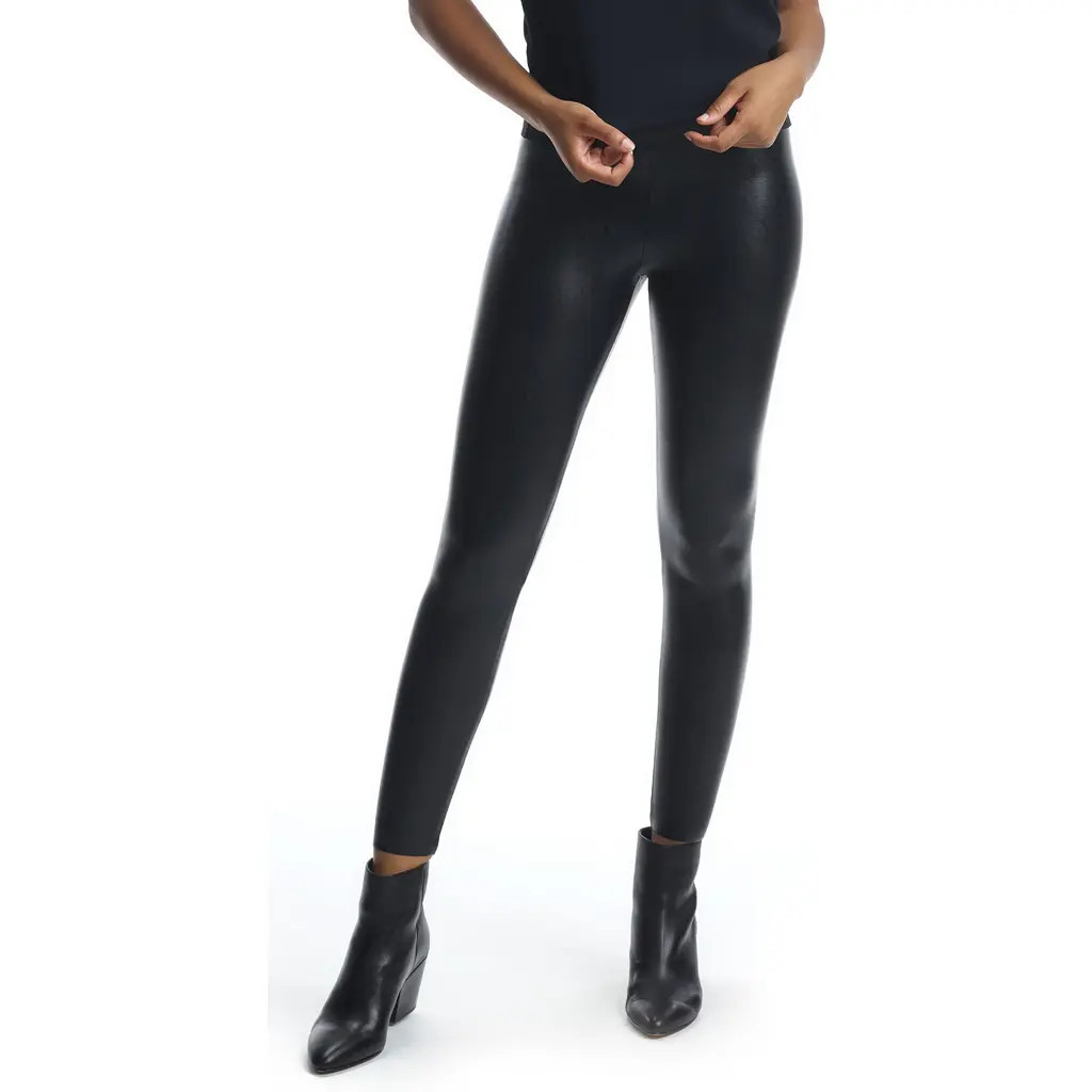 Commando Control Top Faux Leather Leggings in Black at Nordstrom, Size Small | Nordstrom