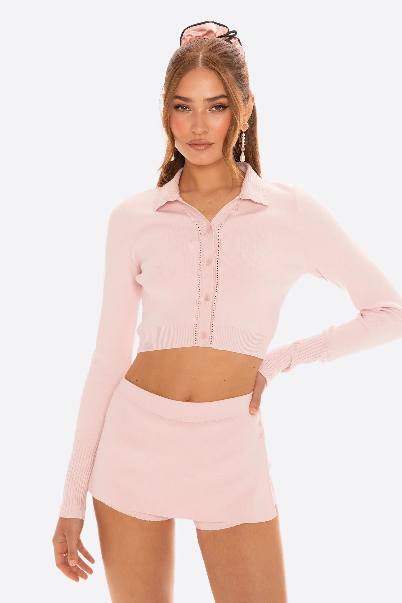 Jenna Cardigan: Pink Knit Cardigan for Brunch | Nana Jacqueline | Nana Jacqueline