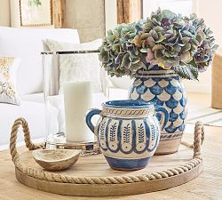 Reclaimed Wood & Rope Tray | Pottery Barn (US)