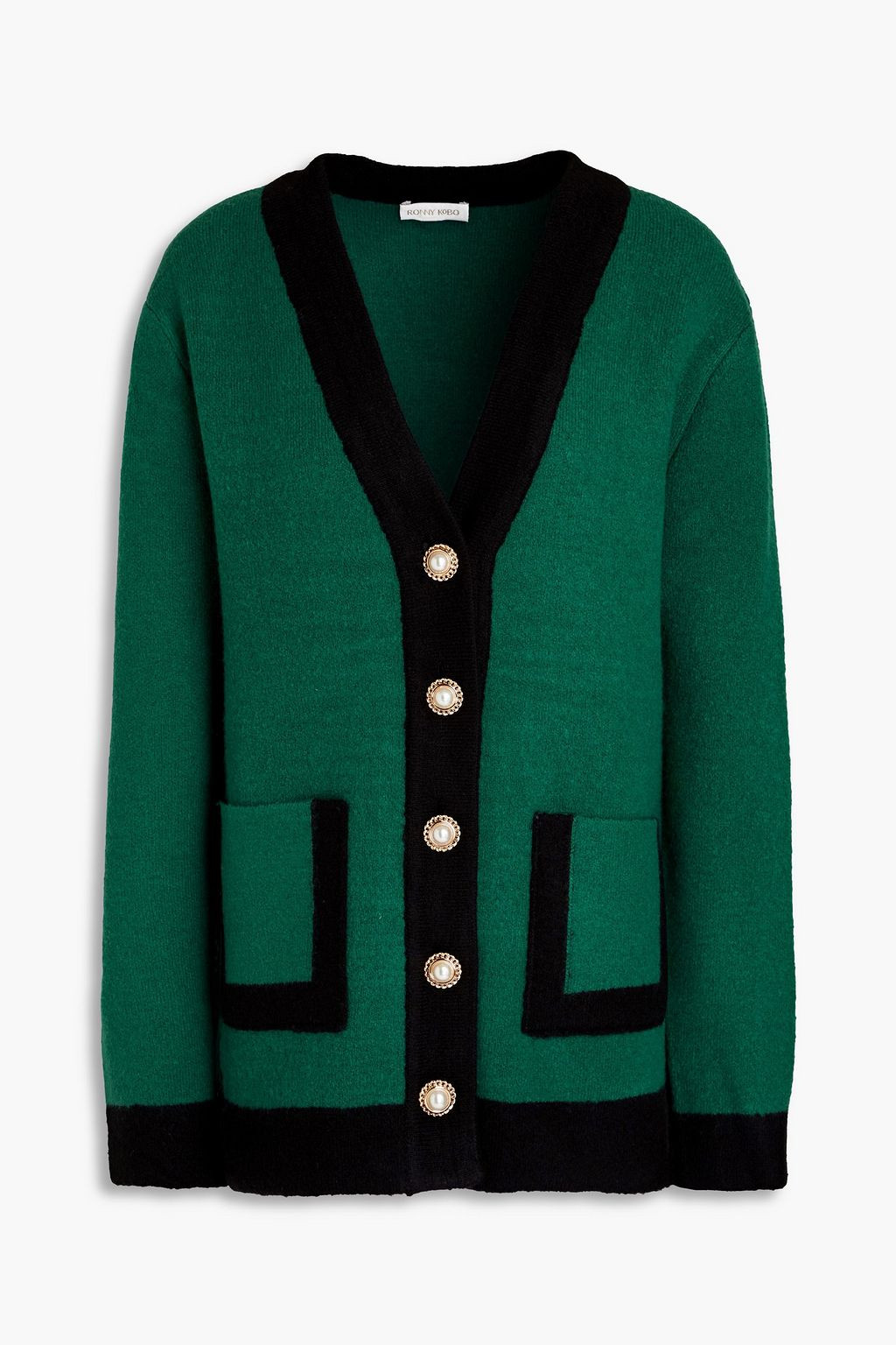 Omorose two-tone knitted cardigan | The Outnet (US and CA)