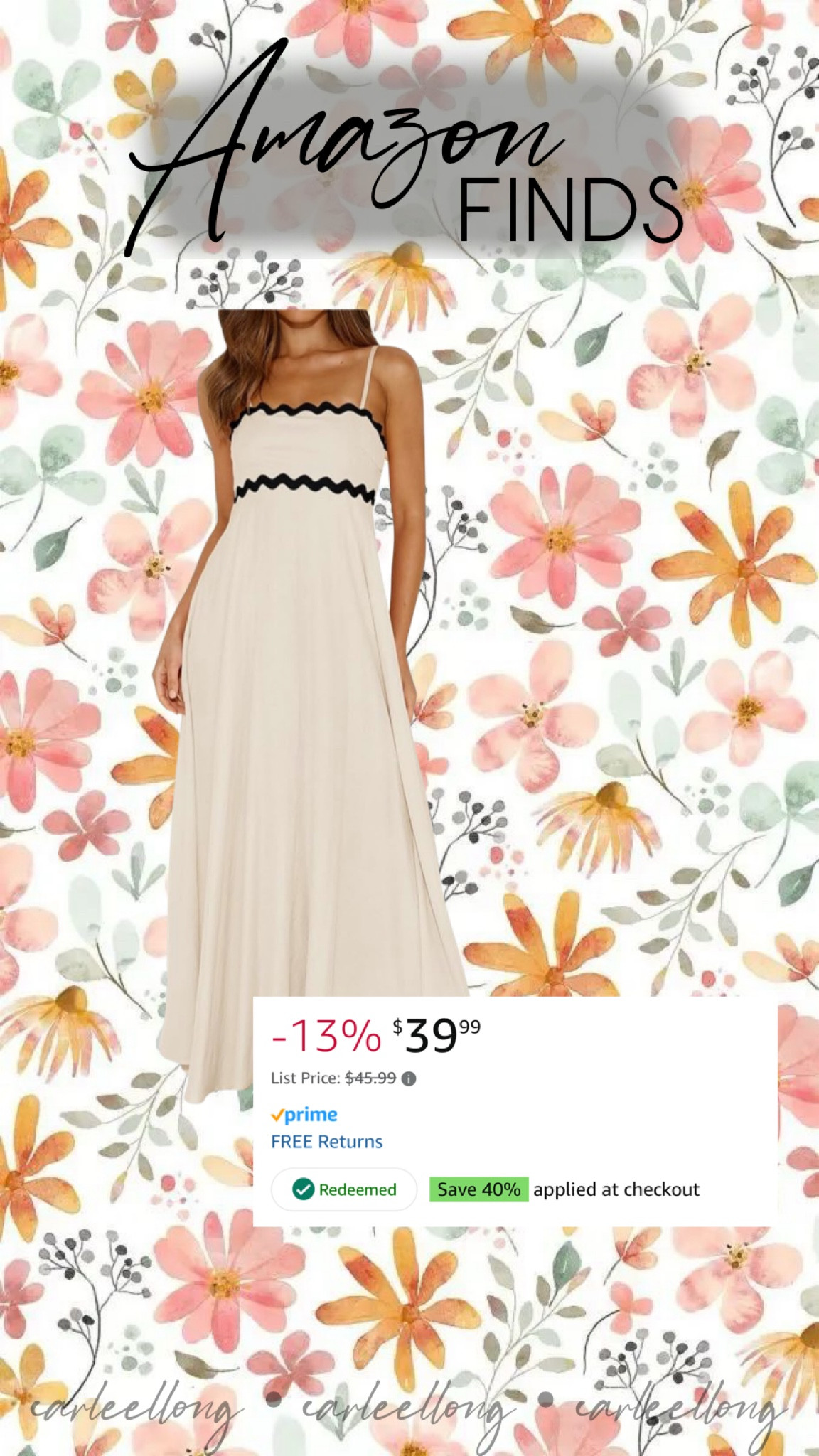 another cute spring dress find from Amazon on deal!! 

#LTKStyleTip #LTKSaleAlert #LTKFindsUnder50