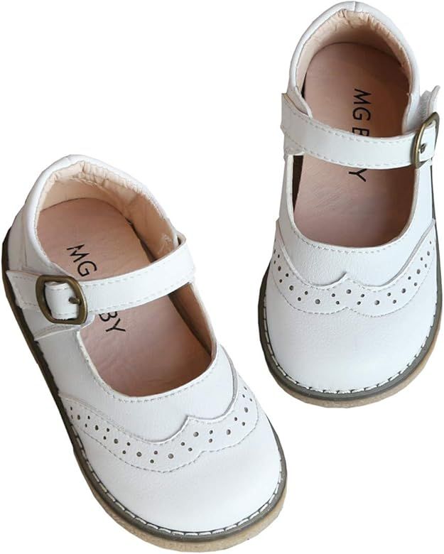 Girl's Classic Mary Jane School Uniform Shoes Flat Dress Shoes | Amazon (US)