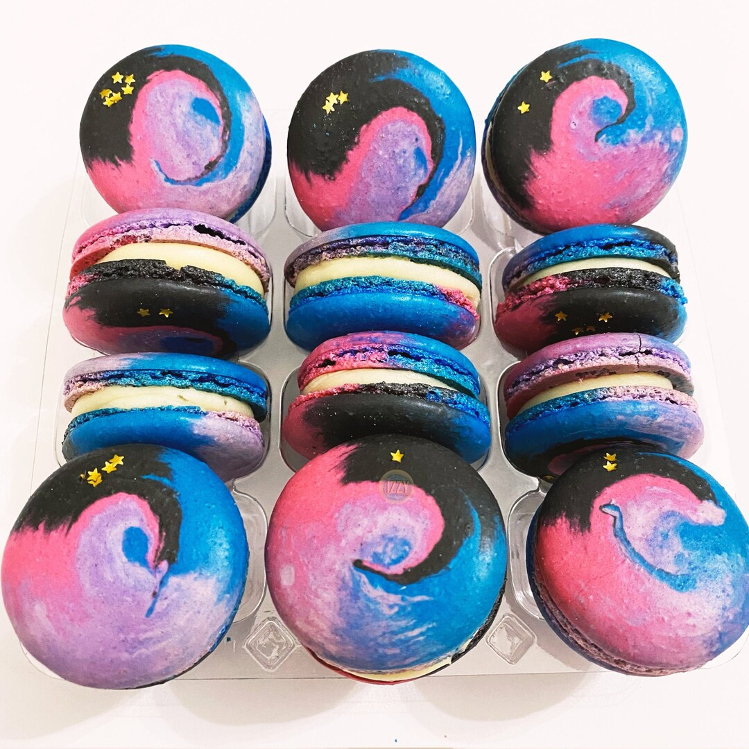 Galaxy Space Macarons - 6/12/24 - Choose Your Flavor - French Macaroons - Galaxy Cookies - Etsy | Etsy (US)