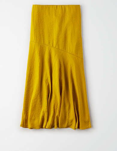 AE High-Waisted Slip Midi Skirt | American Eagle Outfitters (US & CA)