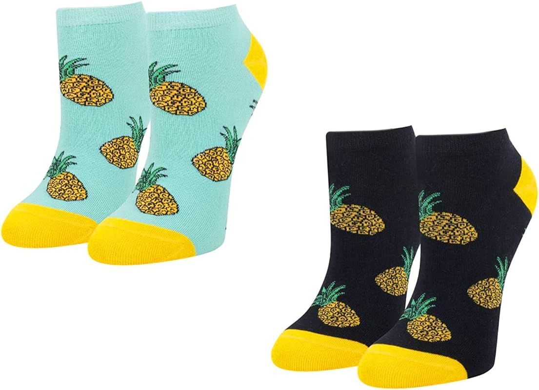 Zmart 2 Pack Women Funny Pineapple Socks IVF Teeth Taco Pickle Socks, IVF Pickle Gifts, Low Cut S... | Amazon (US)