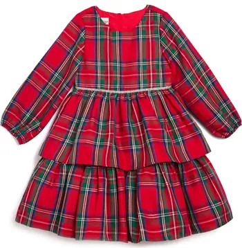 Pippa & Julie Kids' Jo Plaid Tiered Fit & Flare Dress | Nordstrom | Nordstrom