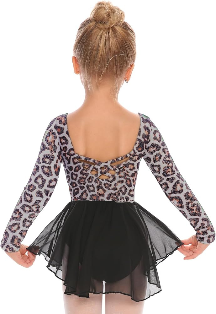 Arshiner Kids Girls Classic Long Sleeve Leotard Dance Ballet Dress | Amazon (US)