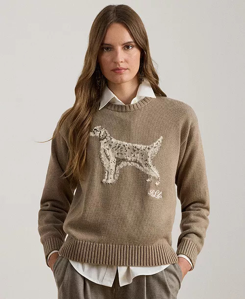 Women's Cotton Dog  Sweater | Macy's