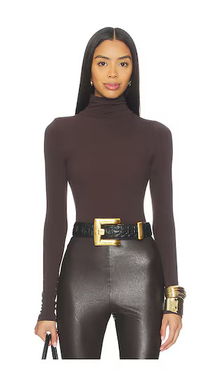 Ballet Turtleneck Bodysuit in Espresso | Revolve Clothing (Global)