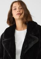 Double-breasted faux fur jacket | Stradivarius (UK)
