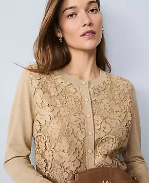 Lace Ann Cardigan | Ann Taylor