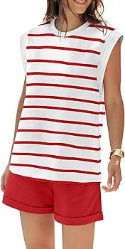 RUBZOOF 2 Piece Outfits for Women Lightweight Matching Lounge Sets Cap Sleeve Top and Elastic Wai... | Amazon (US)