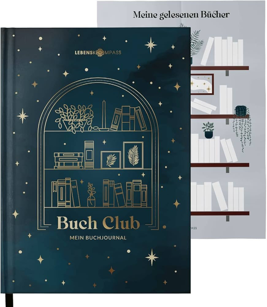 LEBENSKOMPASS Book Club - The Reading Diary & Book Journal Sapphire - Hardcover DIN A5 Diary for ... | Amazon (DE)
