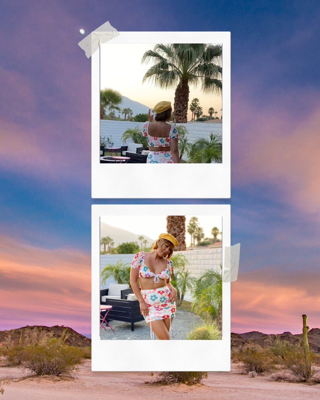 Palm Flings 💋 Yellow beret & mini skirt set ✨

#LTKParties #LTKStyleTip #LTKTravel