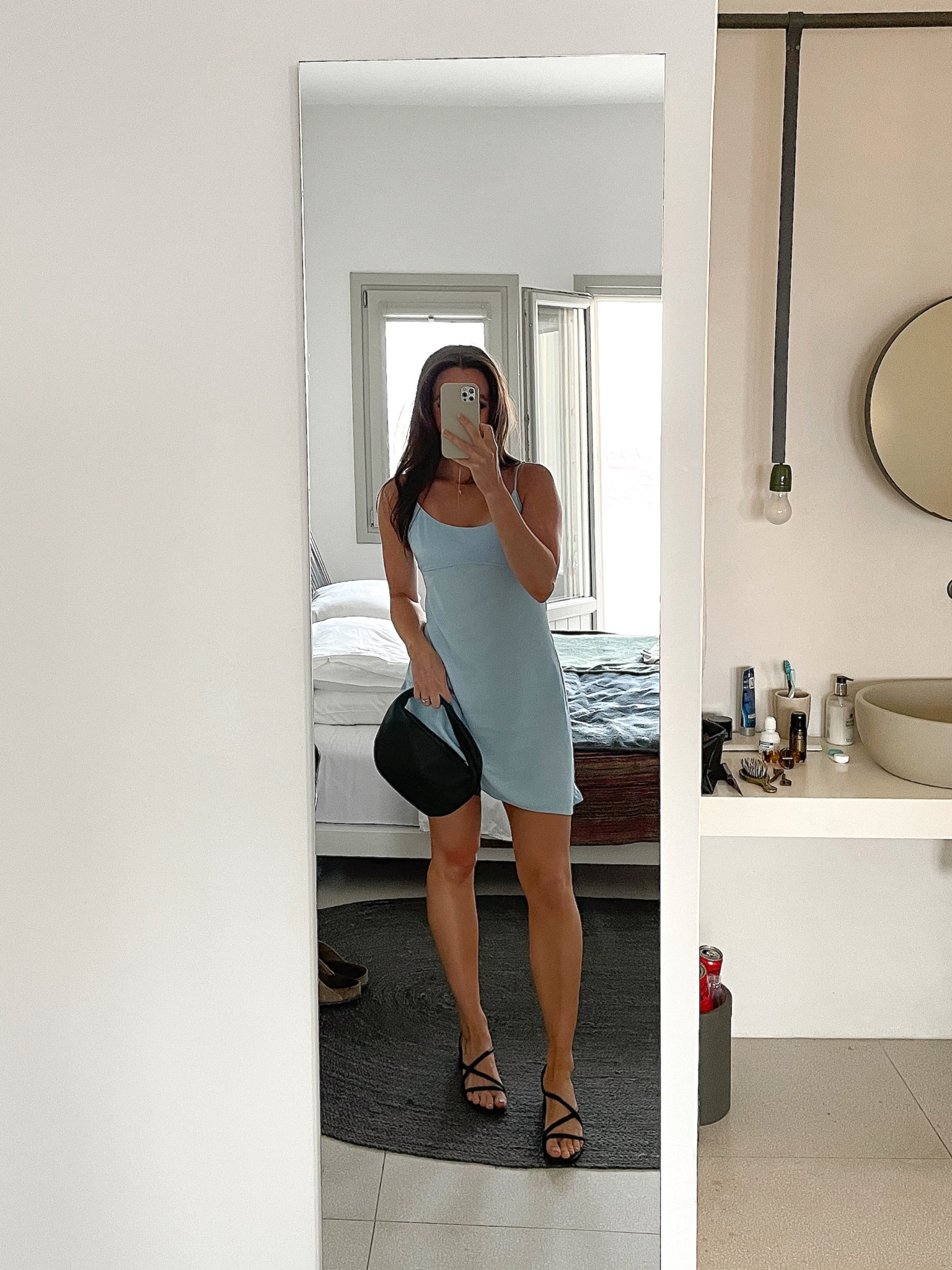 Exact dress Bonsior dress in sail blue from Aritzia (small)
Cross pendent from Monday Monarch

#LTKstyletip #LTKtravel #LTKeurope