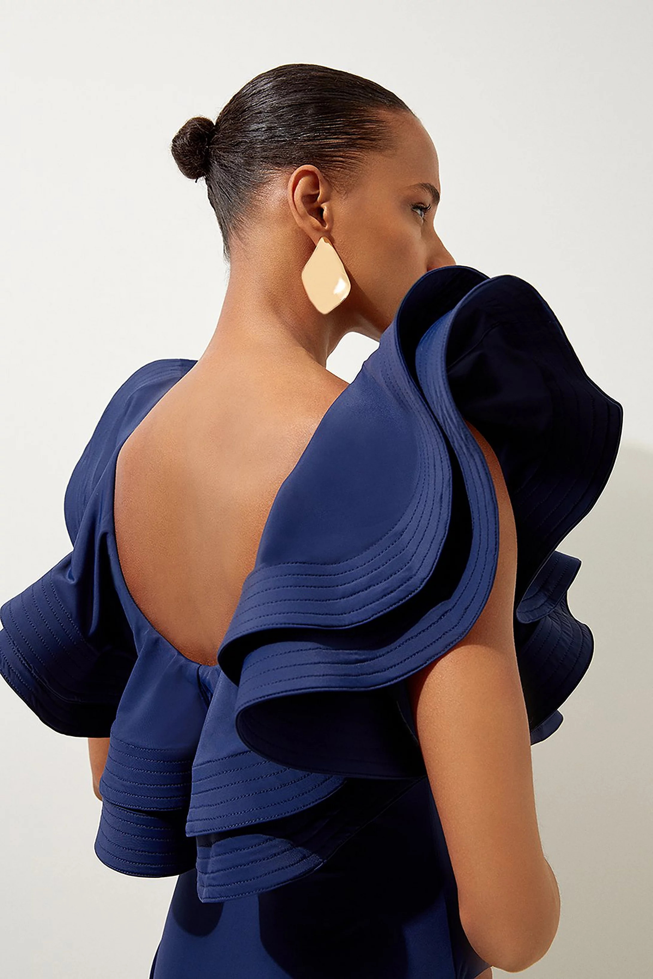 Drama Frill Swimsuit | Karen Millen US