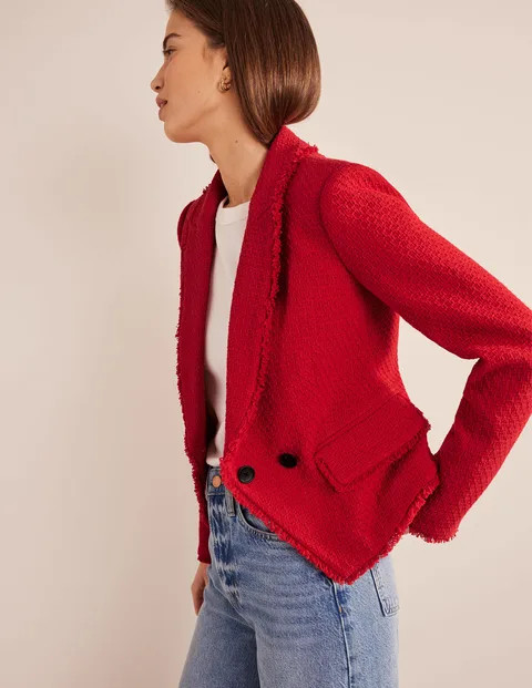 The York Cropped Cotton Blazer | Boden (UK & IE)