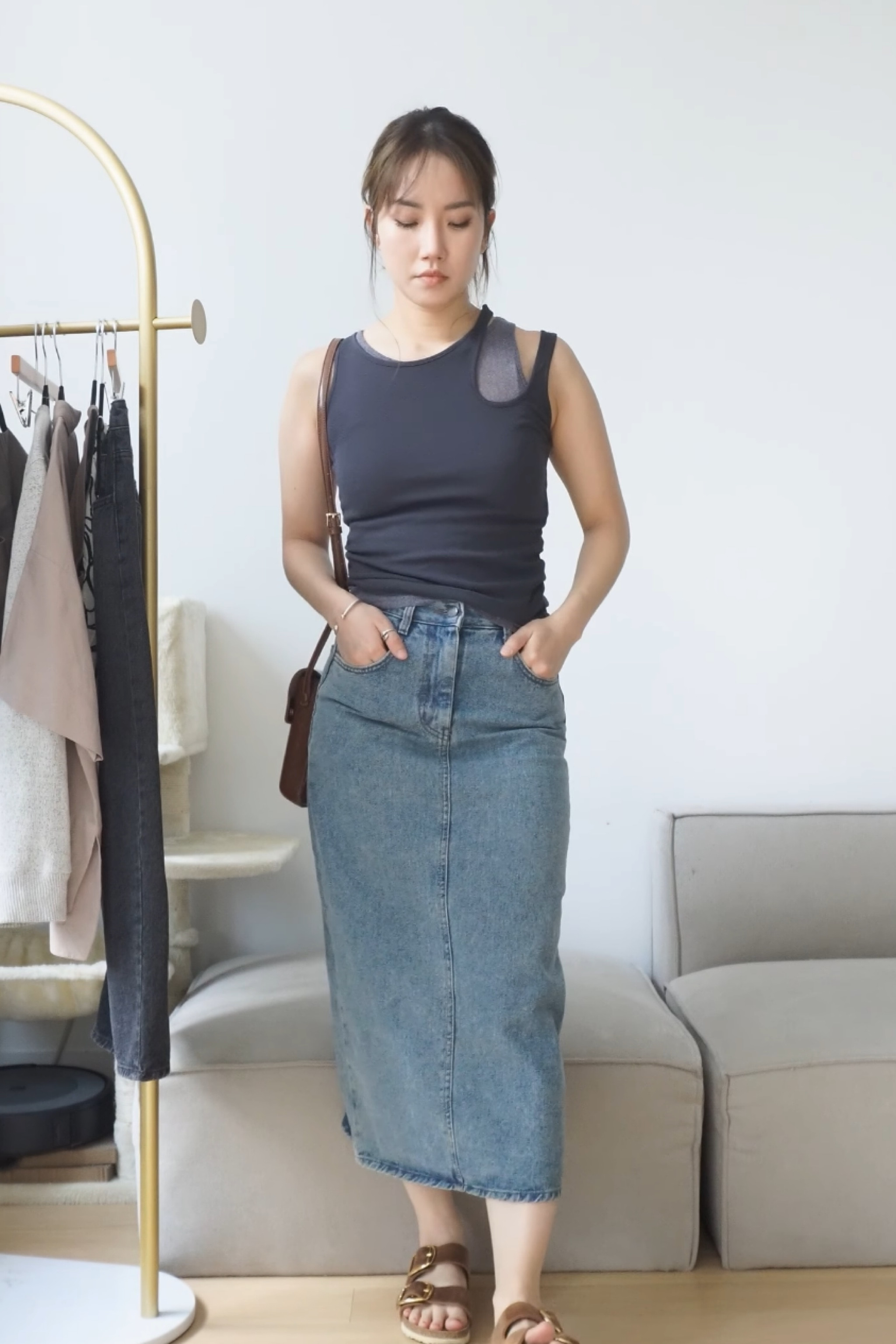 Easy chic, denim midi skirt outfit idea

#LTKshoecrush #LTKunder50 #LTKstyletip